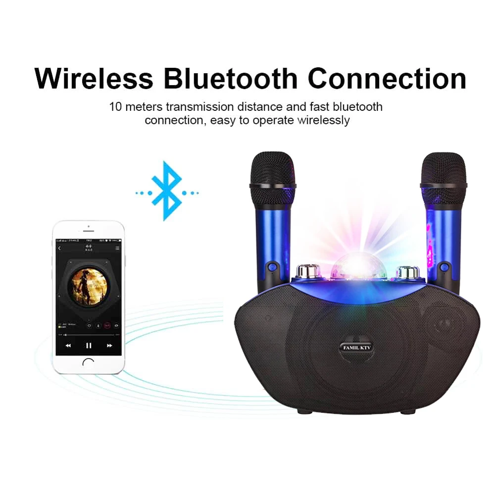 Y-8 Wireless Microphone Bluetooth Speaker  Outdoor