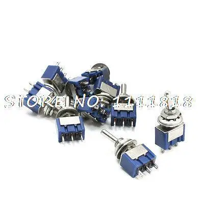 

6A/125VAC 3-Pin SPST On/Off/On 3 Position Latching Mini Toggle Switch 10 Pcs