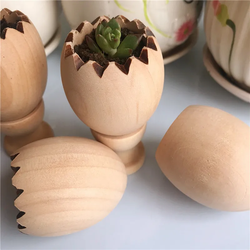 1 шт. DIY деревянный цветочный горшок из яичной скорлупы креативный мясистый