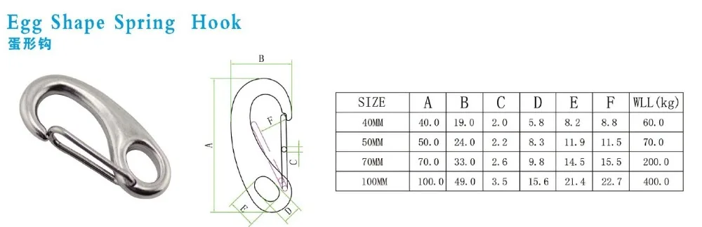 EGG SHAPE SNAP HOOK