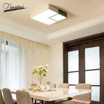 

Nordic Minimalist LED Ceiling Lamp Lighting Modern Square Loft Ceiling Lights Study Bedroom Dining Room Interior Decoration Lamp