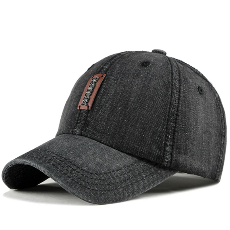 

New Fashion Letter Embroidery Men Washed Hat Women Outdoor Summer Adjustable Baseball Cap Simple Design Denim Sun Hats Wholesale