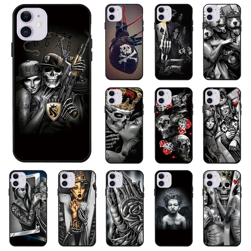 Black Silicone Cases For iPhone 11 Case Funda For iPhone 12 Pro Max 7 8 XR XS X SE 2020 6S 6 Plus 5 5S iPhone12 Mini Cases Cover