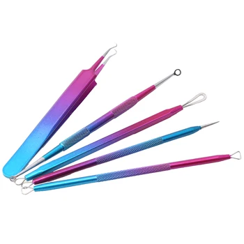 

Acne Remover 5pcs/set Blackhead Blemish Extractor Stainless Needles Remove Tools removedor de cravo