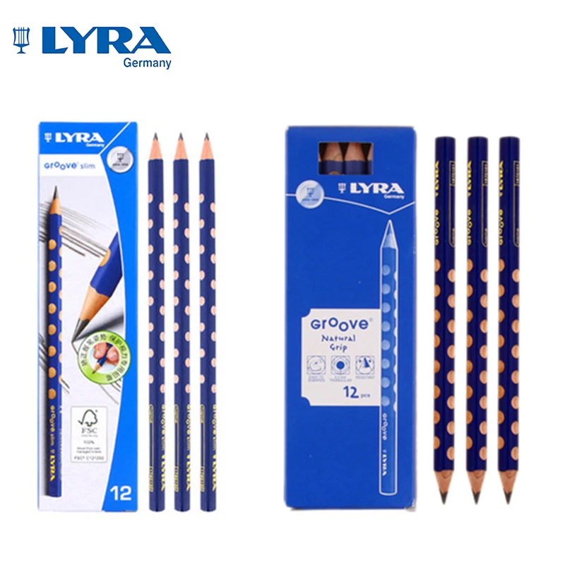 LYRA Groove Slim графитовая фотография с отверстиями 12 шт. коррекция позиции для письма