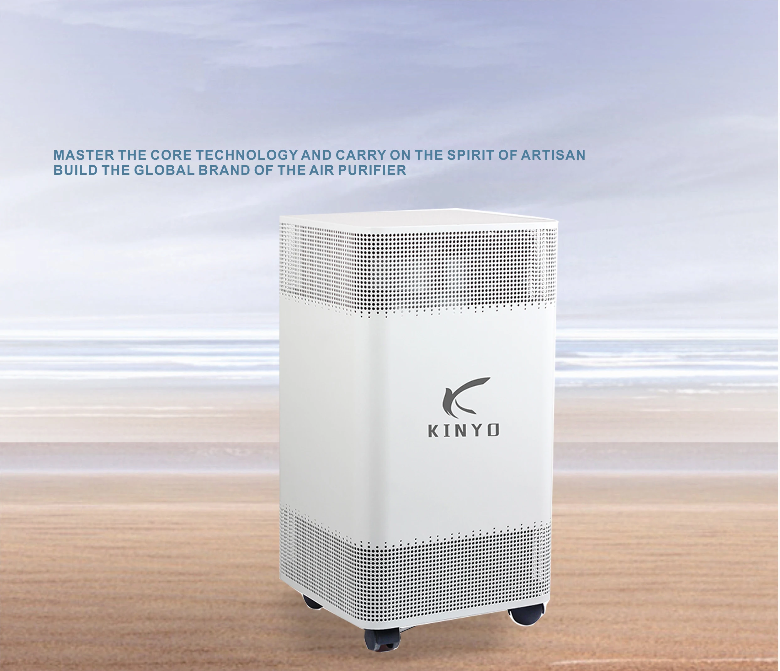 KINYO mobile air purifier with ESP consumable free design efficiently removes harmful gas and dust for home hotel office hospita