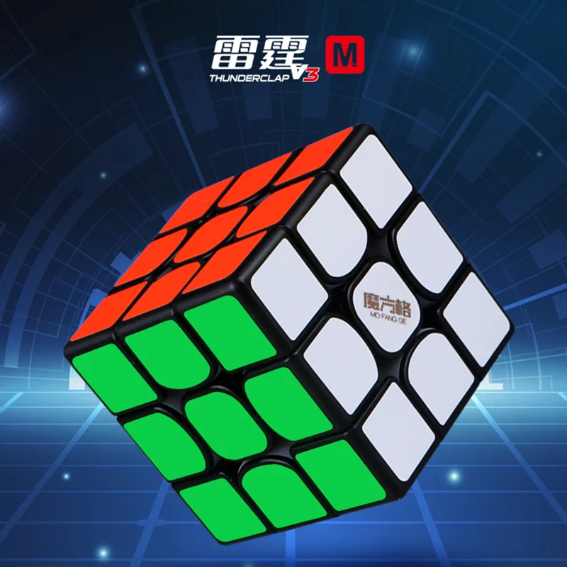 Qiyi MoFangGe thunderclap v3m Магнитный 3x3 волшебный куб профессиональный скоростной игрушки