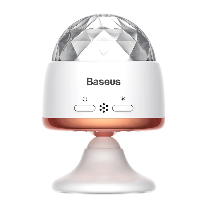 Baseus светодиодный RGB атмосферный светильник авто внутренний Автомобильный USB зарядка окружающий светильник DJ музыка звук датчик вечерние караоке светильник s - Цвет: Белый