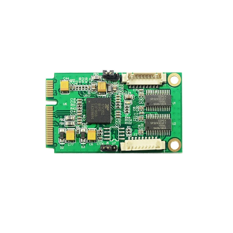 Мини PCI Express на 2 порта RS232 последовательная карта COM порт DB9 pin карты расширения EXAR
