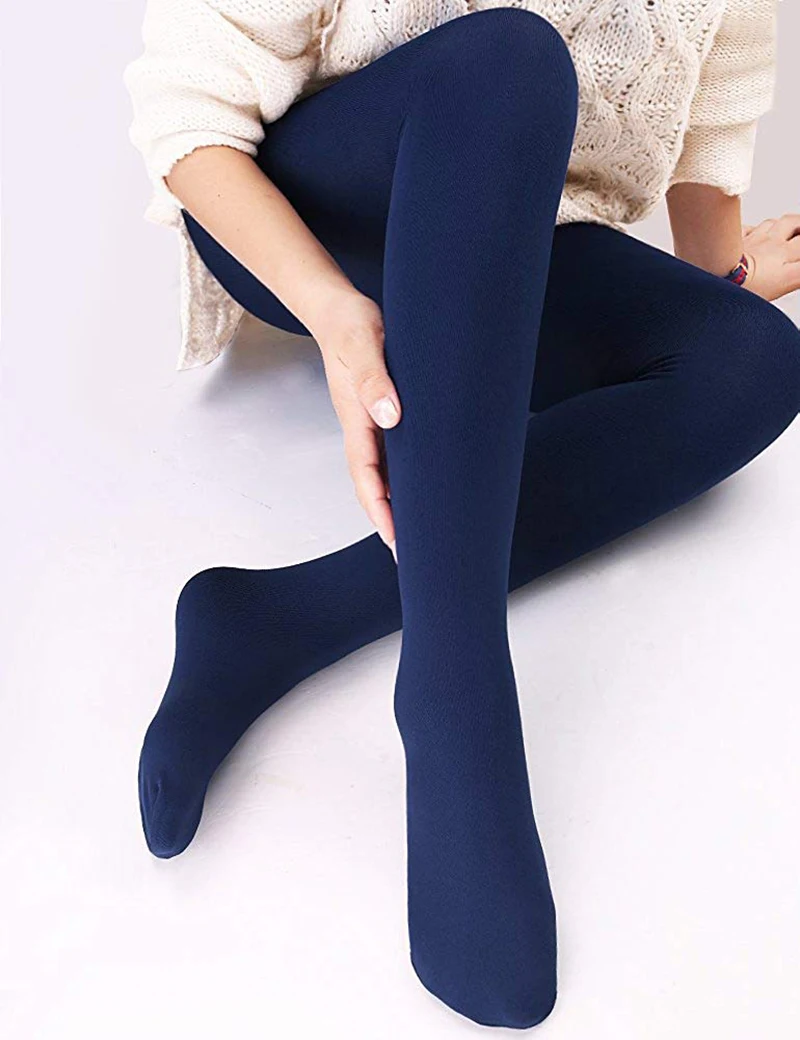 2pair/Set Womens Opaque Warm Fleece Lined Tights-Thermal Winter Outdoor sport Tights