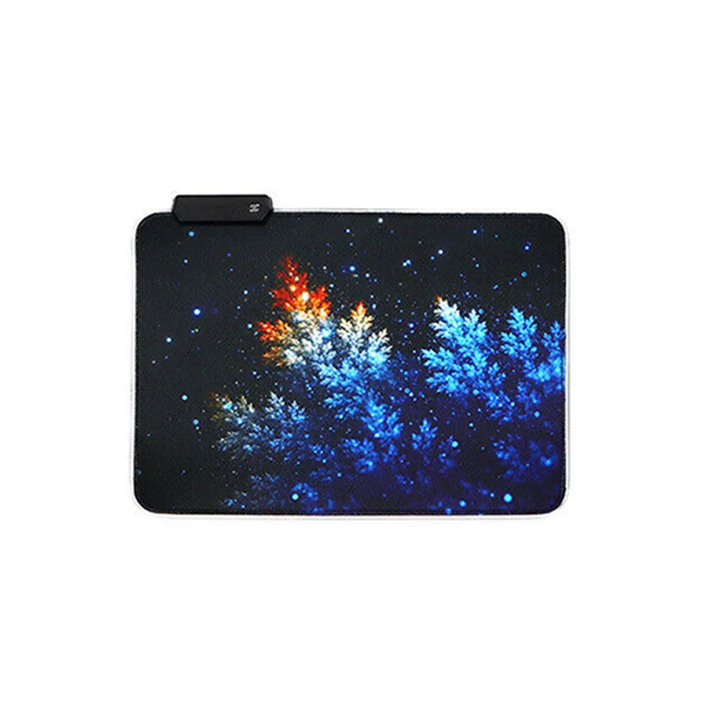 Non Slip Home Office Mouse Pad Gaming USB Cable LED Lighting Colorful Table For PC Decorative RGB Luminous Laptop Rubber