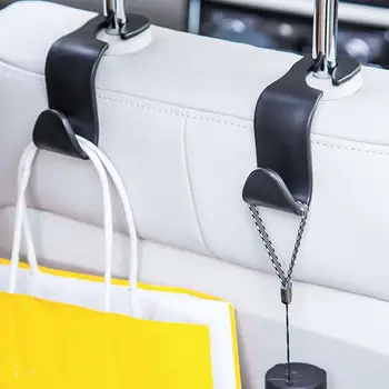 

2pcs Practical Car Hook Seat Hook SUV Back Seat Headrest Hanger Storage Hooks For Groceries Bag Handbag Auto Products