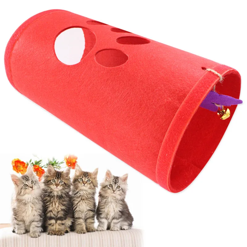 Дропшиппинг туннель для кошек игрушки для кошек котенок складной Crinkle Кот играющая игрушка «туннель» 4 вида цветов Забавный туннель для домашних животных объемная кошачья пещера