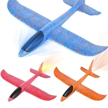Планер самолеты ручной бросок Летающий DIY светодиодный мигающий самолет модель самолета Пена аэроплан вечерние игрушки для детей подарок для детей