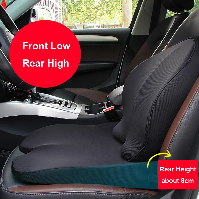 

Memory Foam Car Seat Support Cushions for Height Booster Women Comfortable Car Cover Booster High Back Support with Harness