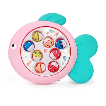 

Electric Toy Fishing Rod Rotating Magnetic Disc Music Baby Puzzle Children Electric Toy Gift