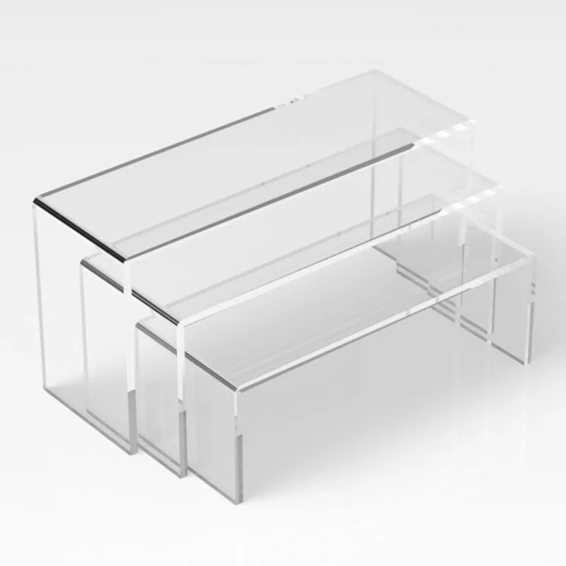 3pcs Acrylic Showcase Shoes Book Display Stand Holder Jewelry Organizer Rack 3pcs Acrylic Showcase Shoes Book Display Stand Holder Jewelry Organizer Rack