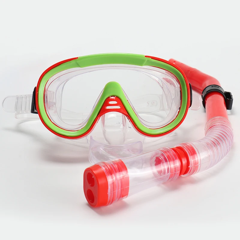 Профессиональная маска для подводного плавания и набор трубок противотуманные очки для дайвинга легкая дыхательная трубка костюм для подводного плавания - Цвет: Красный