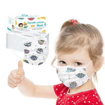 

50PC Children's Face Mask Disposable Face Mask butterfly printed Dust Proof 3Ply Ear Loop Mouth Cover Maschere Mascarilla masque