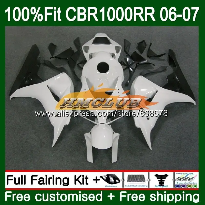 Литьевая форма для HONDA CBR 1000 RR CBR 1000RR 2006 2007 80CL. 53 корпус CBR1000 RR CBR1000RR 06 07 Белый Черный OEM обтекатели