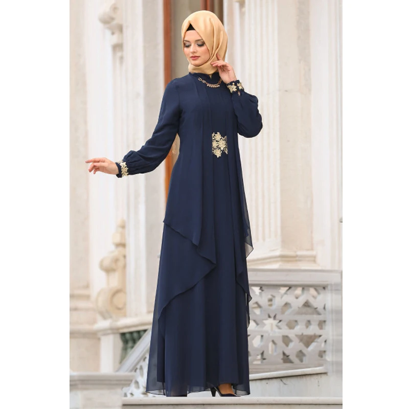 Индонезийский шифоновый хиджаб, платье из двух частей, Дубай, черный абаи для женщин, пакистанское мусульманское платье, мусульманская одежда