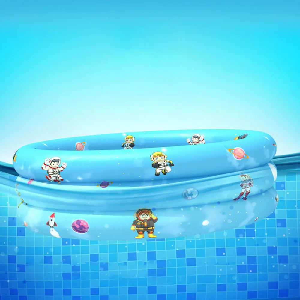 Fold-able Inflatable Round Swimming Pool PVC 3-Layers Children Swim Center Water Play Bathtub Non-slip Safety | Спорт и развлечения