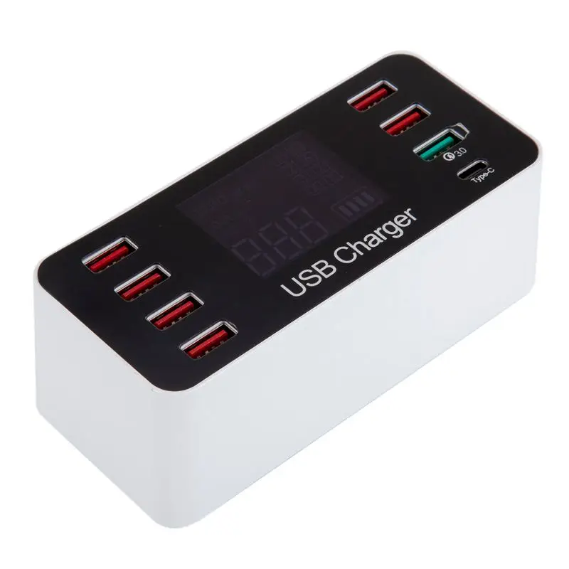 8 многопортовый USB адаптер настольное настенное зарядное устройство умная быстрая зарядная станция 3,0 C AU EU UK US вилка