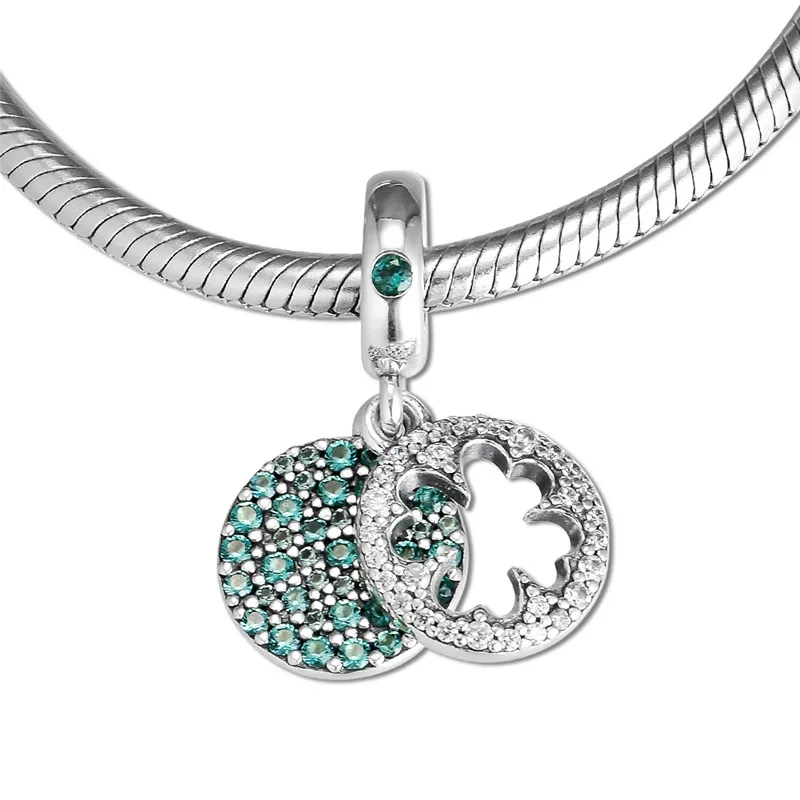 Billig Frühling Dazzling Glück Vier Leaf Clover Charms Für Schmuck Herstellung Passend Sterling Silber Armbänder Für Frau DIY Mode Perlen