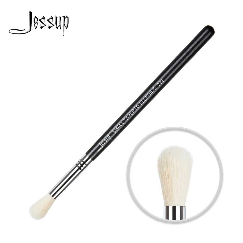 

Jessup Small Tapered Blending Professional Single Makeup Brush Eye 1Pcs Synthetic Hair Black-Silver Cosmetic High Quality 222