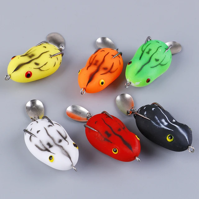 Soft Frog Fishing Lures Silicone Bait Frog Artificial Treble Hooks