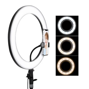 

14 inch 36CM LED Selfie Ring Light Photo Studio Photography Camera Light With Phone Holder UK/EU Plug For Makeup Video Live Show