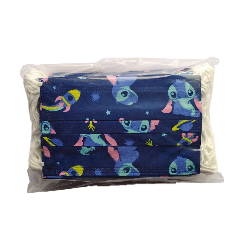 Disney Stitch Children Face Mask Disposable 3 Layer Kid Cartoon Mouth Cover Protect Student Masks Respirator Fast Ship 5