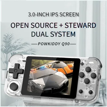 

HOT Q90 Open Dual System Handheld Retro Game Console 3 "HD IPS Screen 15 Simulator Support PS1/GBA/ GB/FC/MD/NEOGEO Game Console