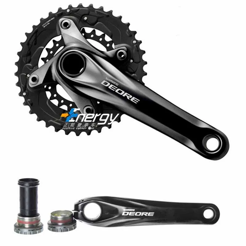 SHIMANO DEORE FC-M617 Кривошип горного велосипеда набор Алюминиевый сплав Кривошип Звездочка 36-22T MTB зубная пластина включая ось BB