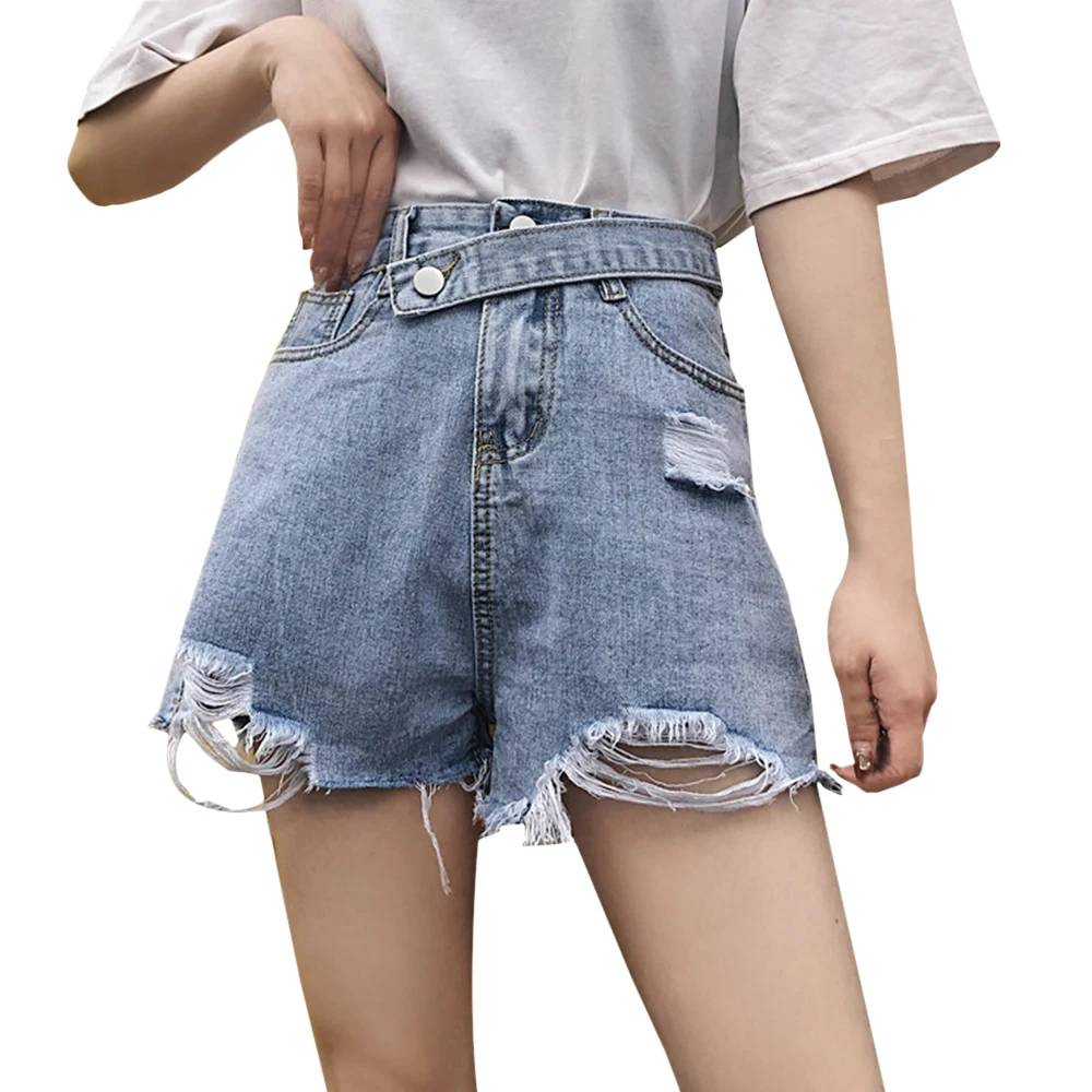 Blue Oeak Модные женские летние джинсовые шорты с высокой талией, женские короткие джинсы, новые женские тонкие джинсовые шорты с пуш-ап эффектом - Цвет: Blue