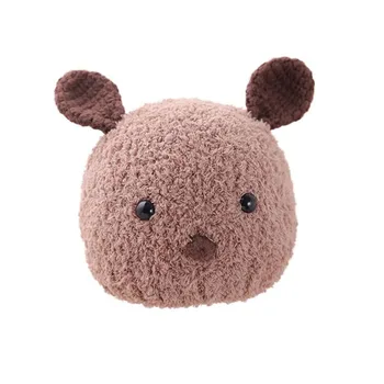 

Prowow Autumn Winter Babies Children Hats CuteSuper Sprouting Plush Hat Cartoon Dome Velvet Tire Cap Little Bear Furry Cap Warm