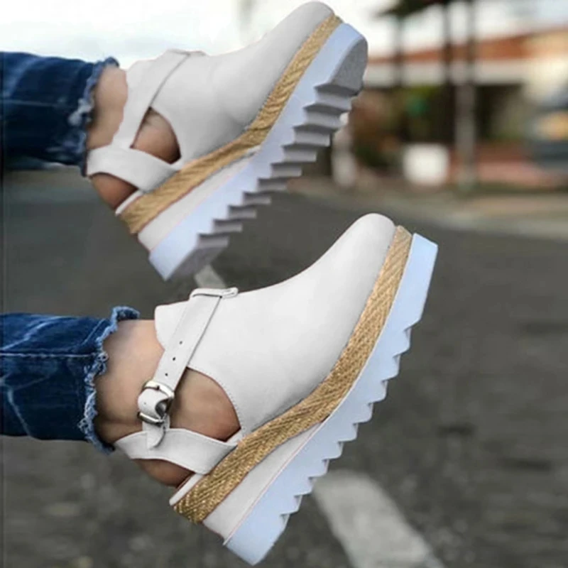 2020 sandalias taco chino con plataforma, zapatos informales suaves para mujer, zapatos de tacón zapatillas mujer, zapatos para mujer|Zapatos vulcanizados de mujer| - AliExpress