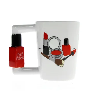 

Creative Ceramic Mugs Girl Handle Tea Coffee Mug Cup Personalized Mugs for women Gift Tools Beauty Kit Specials Nail W