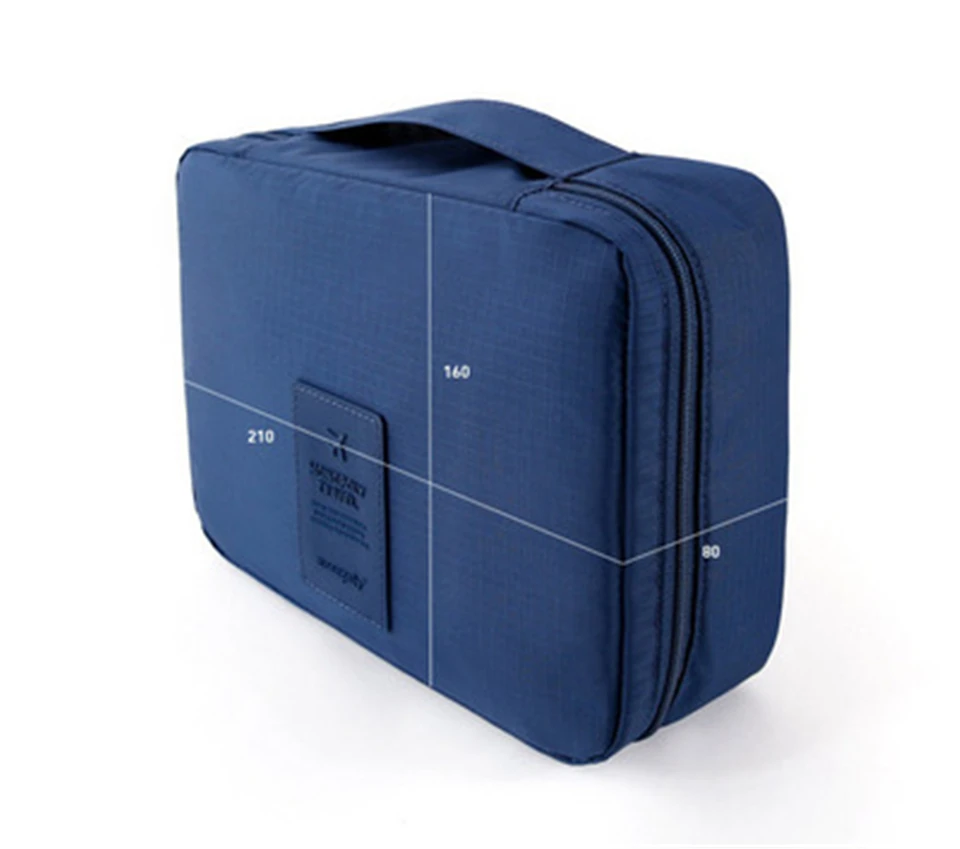 Kissyenia, портативная косметичка для путешествий, 3 слоя, органайзер для хранения туалетных принадлежностей, для отдыха, для женщин, для путешествий, косметическая упаковка, куб 1359 - Цвет: Dark Blue