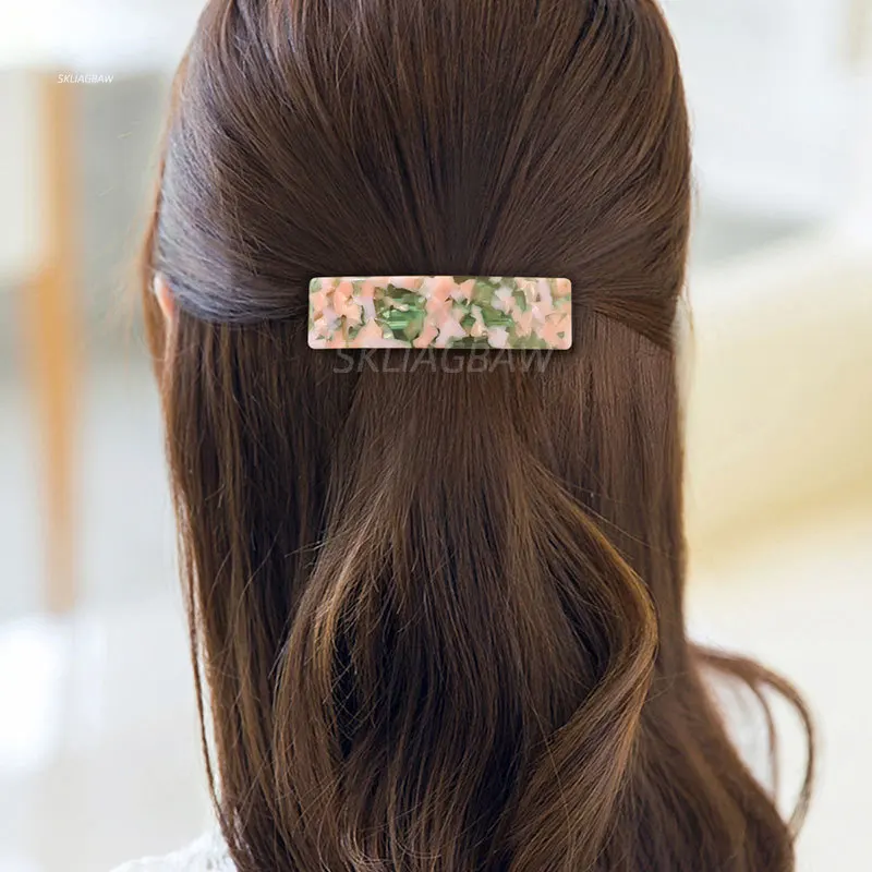 Vintage Hair Clips for Women Hair Barrettes Elegant Colorful Hair Clips Girls Hairclip Hair Accessories Acetate Hairpin 2021 New