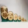 Matryoshka Toy Wooden Russian Nesting Dolls 7Pcs/Set Braided Hair Girl Kids Gift Birthday Toys 1