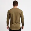 Long sleeve Cotton tshirt Running Sport T-shirt Men Gym Fitness Workout Skinny Tees Tops Spring Male Jogging Training Clothes ► Photo 3/6