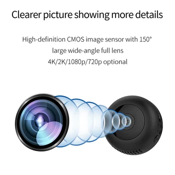 

1080P HD Motion Detection Home Office APP Control Wireless WiFi Mini Camera With Bracket Loop Recording PC 150 Degree