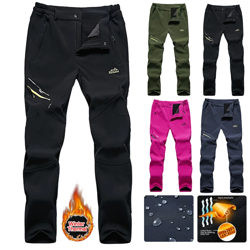 

Men Women Snowboard Ski Pants Winter Outdoor Windproof Snow Trousers Skiwear Male Waterproof Warm Trekking Hiking Skiing Pants
