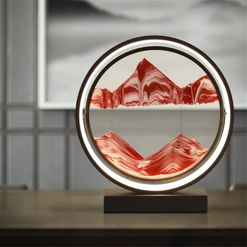 

Postmodern Sand Painting Led Table Lamp Bedroom Bedside Lighting Table Lamps Living Room Rotatable European Cafe Lights Fixtures