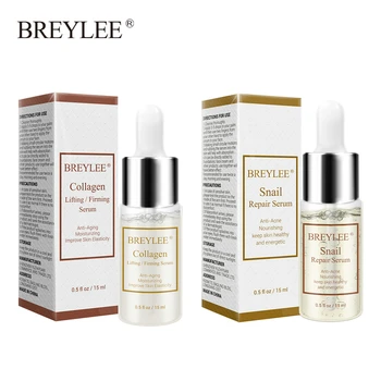 

BREYLEE Collagen Serum Snail Serum Repairing Lifting Firming Essence Hyaluronic Acid Moisturizing Anti-Aging Face Skin Care 2PCS
