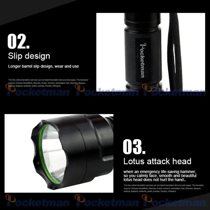 Super bright T6 XML L2 Q5 Led Powerful Tactical Flashlight 5 lighting modes Torch use 18650 Battery for camping nightwalking