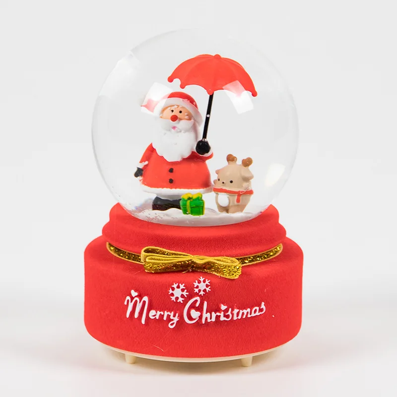 

Large Size Santa Claus Automatic Floating Snow Music Box Creative Send Girl'S Christmas Gift Christmas Eve
