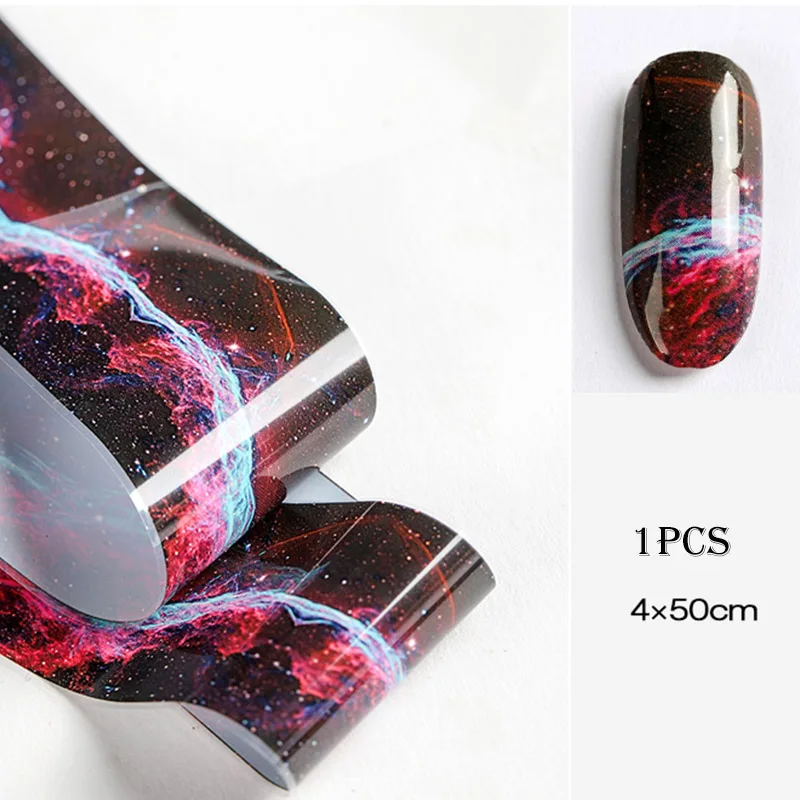 pattern 12 10 рулонов звездное небо Фольга для ногтей смешанный узор блестящее голографическое искусство ногтей переводная наклейка DIY Изображение кончики для ногтей украшения - Цвет: pattern 12