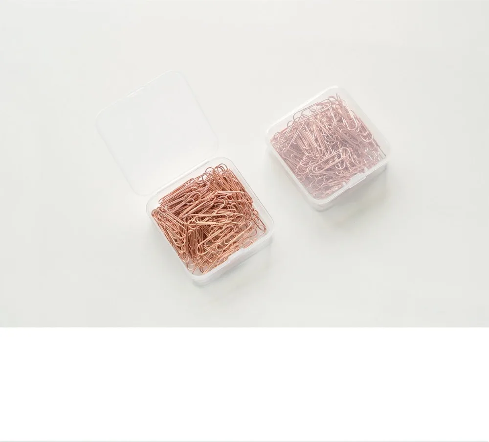 28mm rosegolden paperclips 120 Pcs/Pkg cute kawaii metal paper clip bookmarks Office supplies